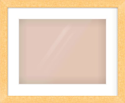 Oak Effect Flat Frame for 40 × 30cm artwork, with Smooth White Single Mount