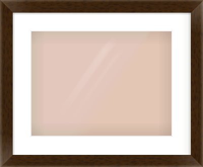 Wenge Stained Flat Frame for 40 × 30cm artwork, with Smooth White Single Mount