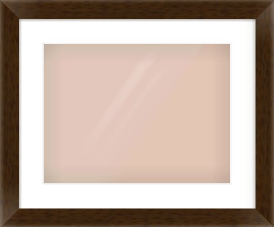 Wenge Flat Frame for 40 × 30cm artwork, with Smooth White Single Mount