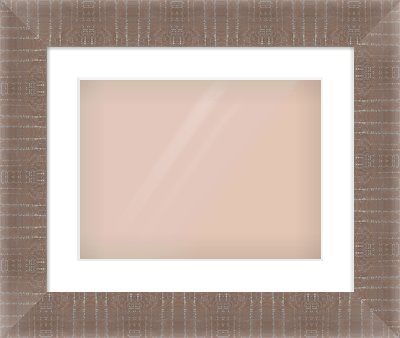 Rough Cut Effect Flat Frame for 40 × 30cm artwork, with Smooth White Single Mount