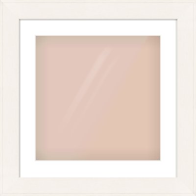 Ivory Flat Frame for 40 × 40cm artwork, with Smooth White Single Mount