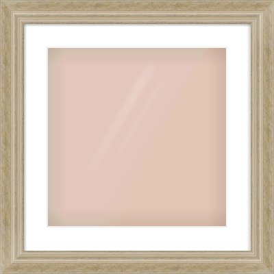Ivory Scoop Frame for 40 × 40cm artwork, with Smooth White Single Mount