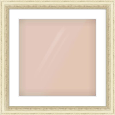 Ivory Distressed Frame for 40 × 40cm artwork, with Smooth White Single Mount