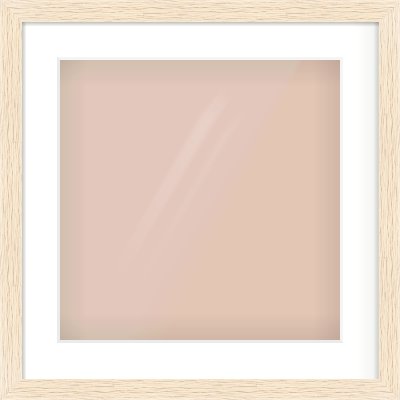 Ivory Flat Frame for 40 × 40cm artwork, with Smooth White Single Mount