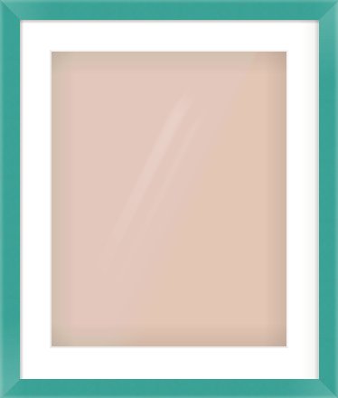 Green Paint Flat Frame for 40 × 50cm artwork, with Smooth White Single Mount