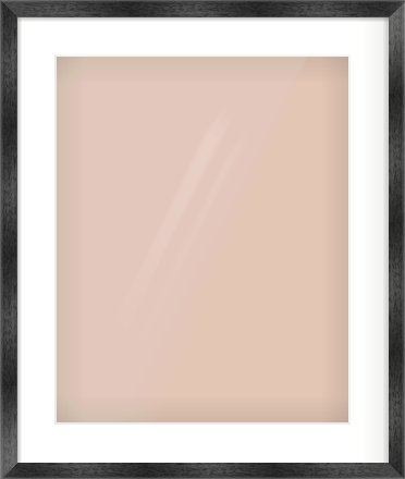 Black Flat Frame for 40 × 50cm artwork, with Smooth White Single Mount