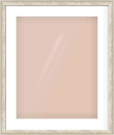 Champagne Silver with Black Sides Cushion Frame for 40 × 50cm artwork, with Smooth White Single Mount