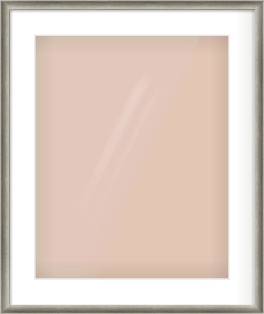 Silver Cushion Frame for 40 × 50cm artwork, with Smooth White Single Mount