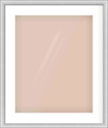 Silver Cushion Frame for 40 × 50cm artwork, with Smooth White Single Mount