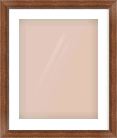 Brown Flat Frame for 40 × 50cm artwork, with Smooth White Single Mount