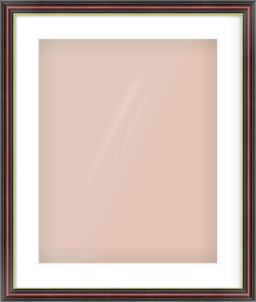 Brown Reverse Frame for 40 × 50cm artwork, with Smooth White Single Mount
