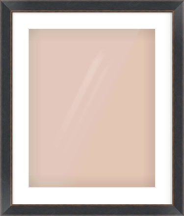 Black Flat Frame for 40 × 50cm artwork, with Smooth White Single Mount