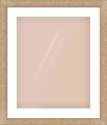 Bronze Flat Frame for 40 × 50cm artwork, with Smooth White Single Mount