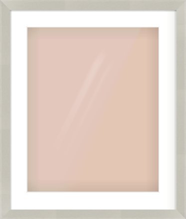 Grey Flat Frame for 40 × 50cm artwork, with Smooth White Single Mount