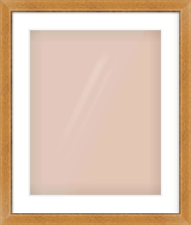 Rustic Medium Oak Reverse Frame for 40 × 50cm artwork, with Smooth White Single Mount