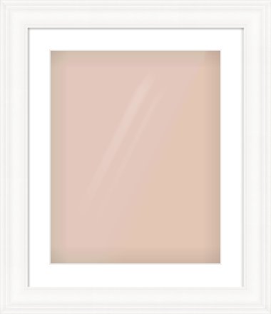 White Scoop Frame for 40 × 50cm artwork, with Smooth White Single Mount