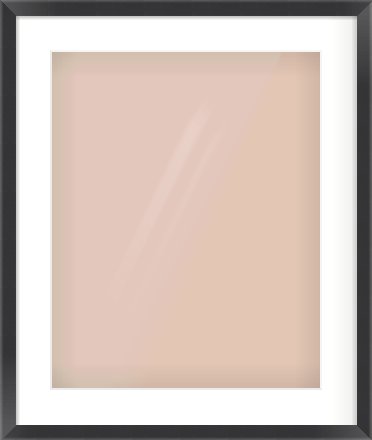 Brushed Black Flat Frame for 40 × 50cm artwork, with Smooth White Single Mount