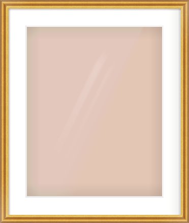 Gold Reverse Frame for 40 × 50cm artwork, with Smooth White Single Mount
