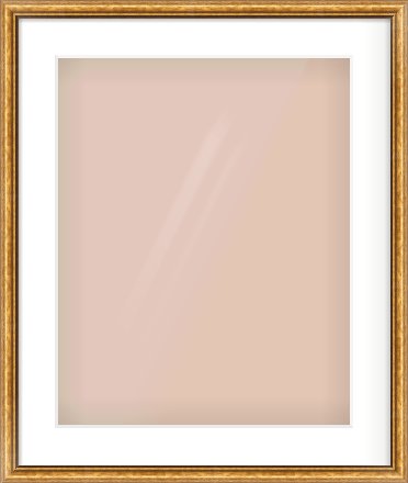Gold Cushion Frame for 40 × 50cm artwork, with Smooth White Single Mount
