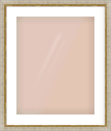 Silver Foil Flat Frame for 40 × 50cm artwork, with Smooth White Single Mount