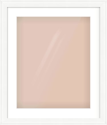 White Scoop Frame for 40 × 50cm artwork, with Smooth White Single Mount