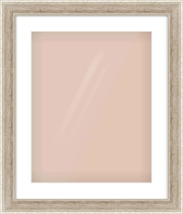 Silver Flat Frame for 40 × 50cm artwork, with Smooth White Single Mount