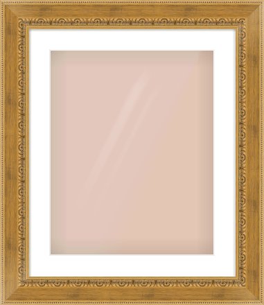 Gold Reverse Frame for 40 × 50cm artwork, with Smooth White Single Mount