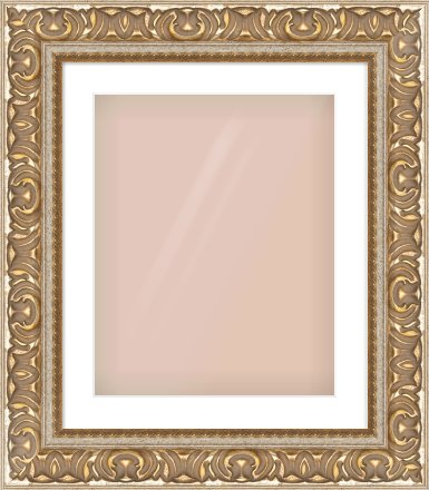 Silver / Gold Reverse Frame for 40 × 50cm artwork, with Smooth White Single Mount