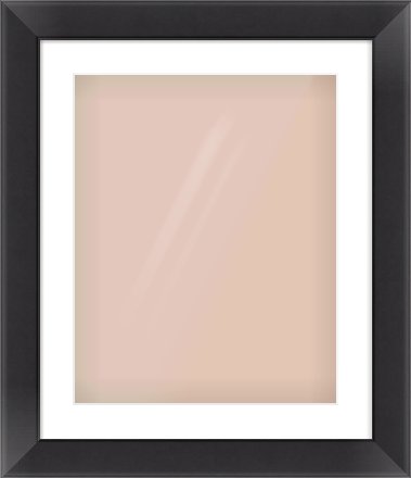Black Flat Frame for 40 × 50cm artwork, with Smooth White Single Mount