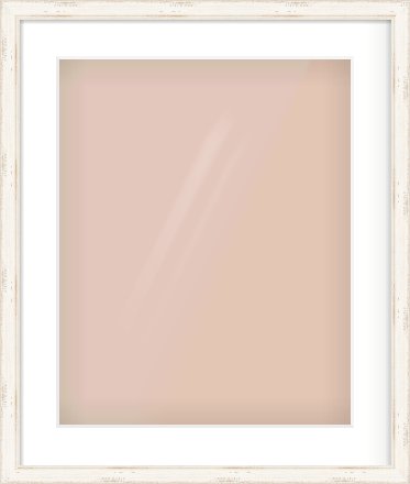 White Scoop Frame for 40 × 50cm artwork, with Smooth White Single Mount