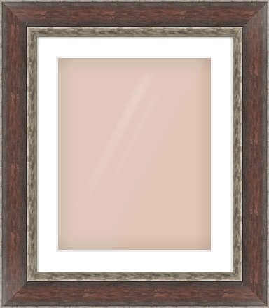 Brown Reverse Frame for 40 × 50cm artwork, with Smooth White Single Mount