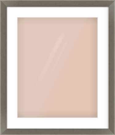 Pewter Flat Frame for 40 × 50cm artwork, with Smooth White Single Mount
