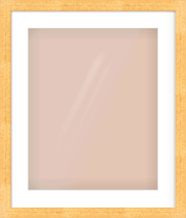 Oak Effect Flat Frame for 40 × 50cm artwork, with Smooth White Single Mount
