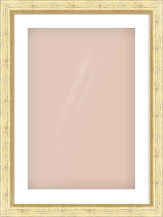 Gold Reverse Frame for 40 × 60cm artwork, with Smooth White Single Mount