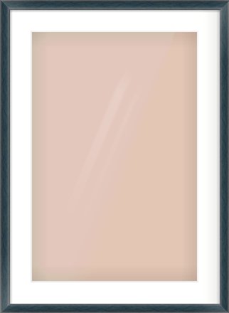 Aqua Blue Stain Cushion Frame for 40 × 60cm artwork, with Smooth White Single Mount