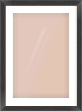 Black Flat Frame for 40 × 60cm artwork, with Smooth White Single Mount