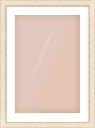 GOLD Flat Frame for 40 × 60cm artwork, with Smooth White Single Mount