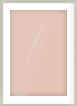 Grey Flat Frame for 40 × 60cm artwork, with Smooth White Single Mount