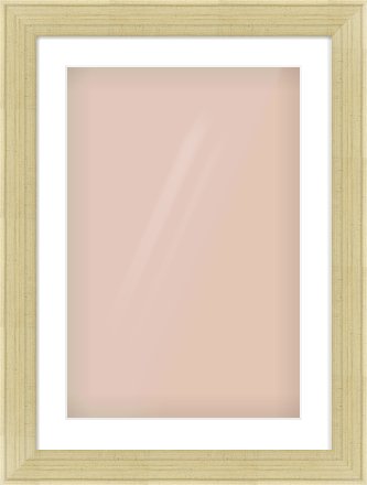 Silver Flat Frame for 40 × 60cm artwork, with Smooth White Single Mount