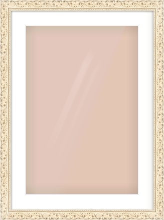 White Decorative Frame for 40 × 60cm artwork, with Smooth White Single Mount