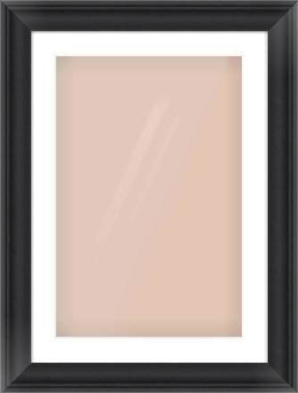 Black Scoop Frame for 40 × 60cm artwork, with Smooth White Single Mount