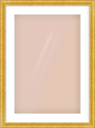 Gold Reverse Frame for 40 × 60cm artwork, with Smooth White Single Mount