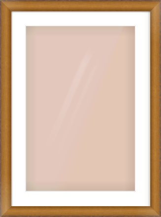 Bronze Cushion Frame for 40 × 60cm artwork, with Smooth White Single Mount