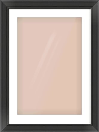 Black Spoon Frame for 40 × 60cm artwork, with Smooth White Single Mount