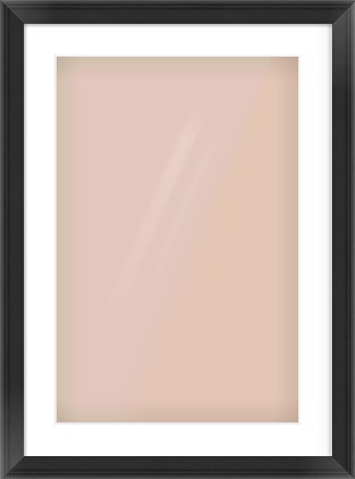 Black Scoop Frame for 40 × 60cm artwork, with Smooth White Single Mount