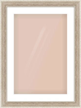 Silver Flat Frame for 40 × 60cm artwork, with Smooth White Single Mount