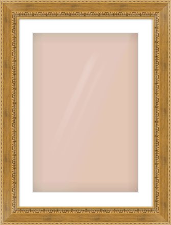 Gold Reverse Frame for 40 × 60cm artwork, with Smooth White Single Mount