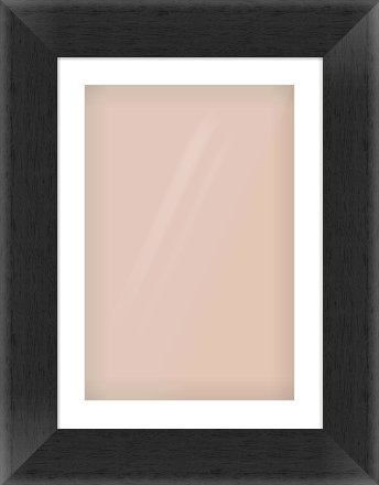 Black Flat Frame for 40 × 60cm artwork, with Smooth White Single Mount