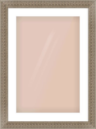 Silver Dome Frame for 40 × 60cm artwork, with Smooth White Single Mount