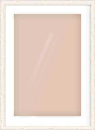 White Scoop Frame for 40 × 60cm artwork, with Smooth White Single Mount